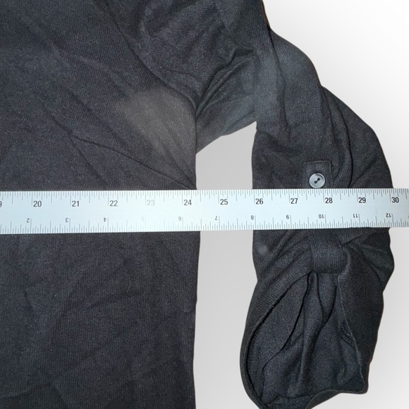 NIC + ZOE NZT SWEET DREAMS CONVERTIBLE SLEEVE SHIRT - Black Onyx Plus 1X - Picture 11 of 15